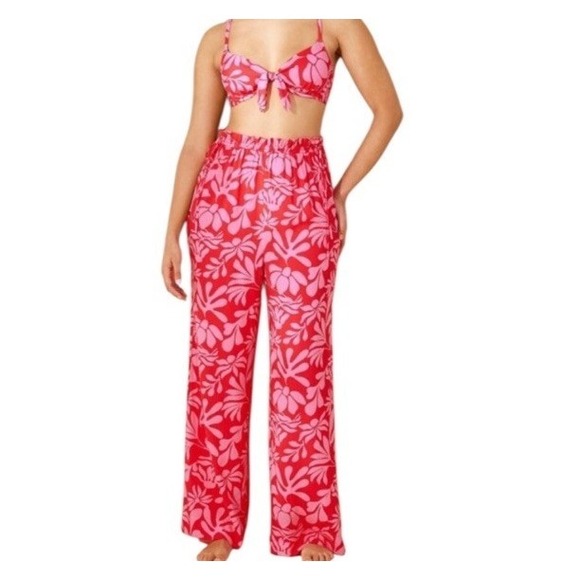 Shade & Shore Women's Wide-Leg Beach Swim Coverup Pants L - Picture 2 of 5